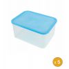 5 Boites plastiques hermétiques professionnelles 4 litres