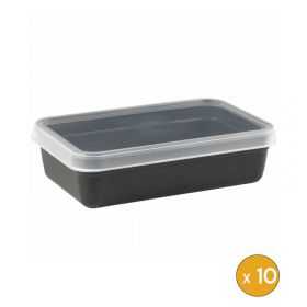 10 boites alimentaires plastique professionnelle 950 ml