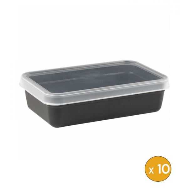 10 boites alimentaires plastique professionnelle 950 ml