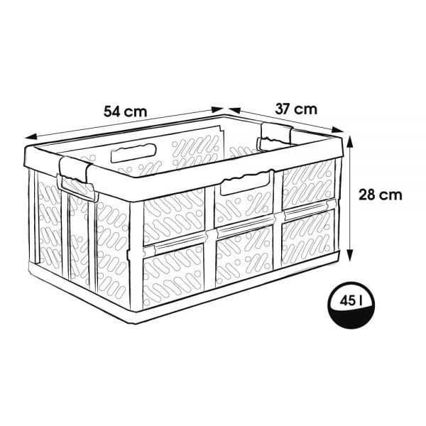 Caisse Pliante Pleine Solide 45 litres