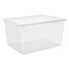 Grande Malle en plastique transparente pour vêtements 134 litres Basic Box