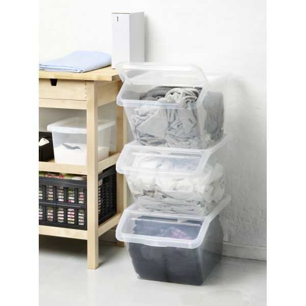 Bac de rangement Incliné 40 litres avec couvercle