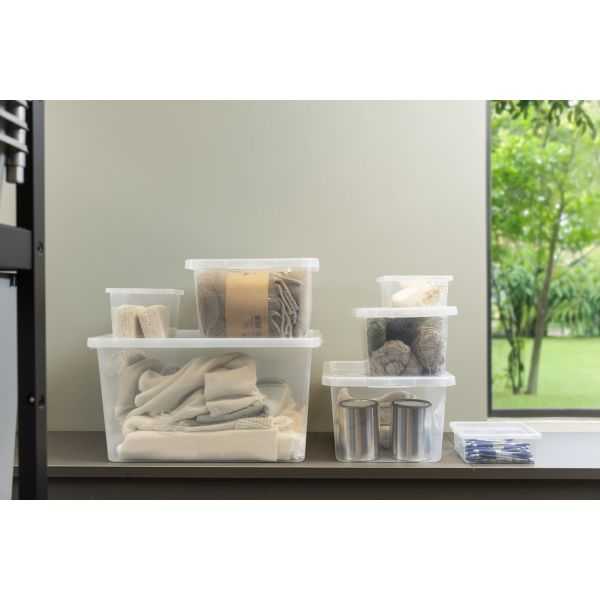 Grande Boîte de rangement transparente 80 litres Basic Box
