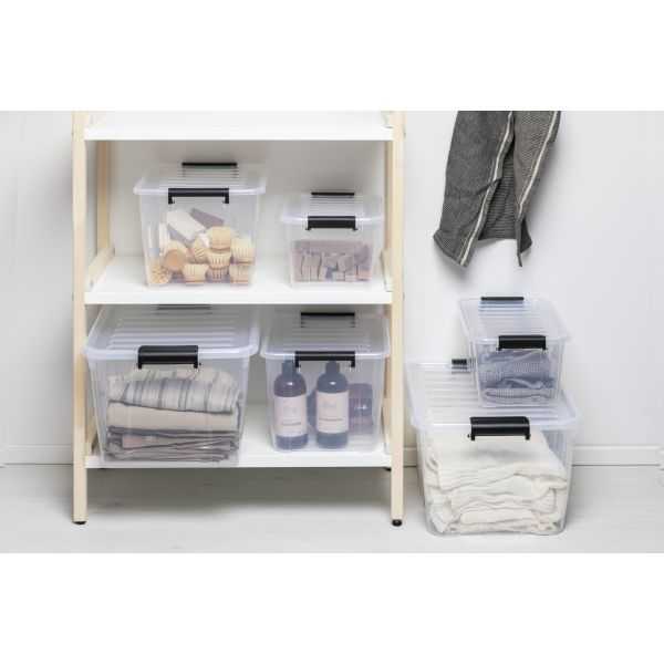 Boîte de rangement avec couvercle Home Box 8 litres
