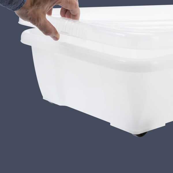 Boite de rangement sous lit à roulettes 30 litres