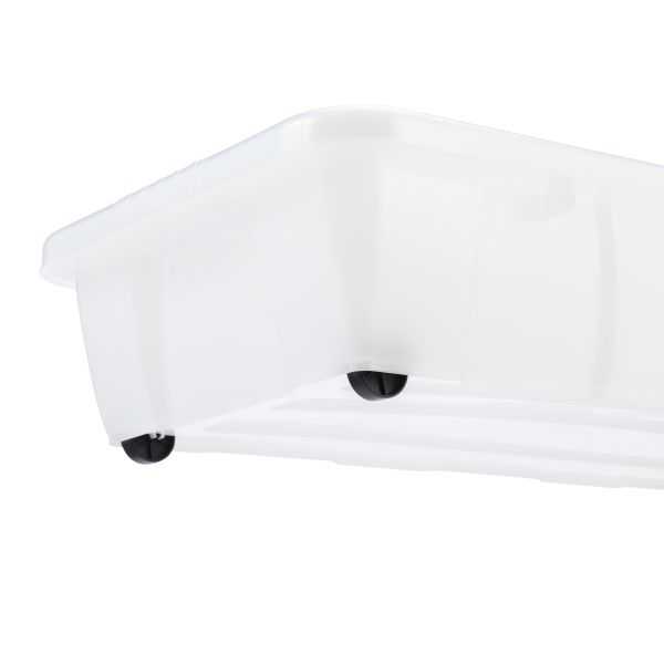 Boite de rangement sous lit à roulettes 30 litres