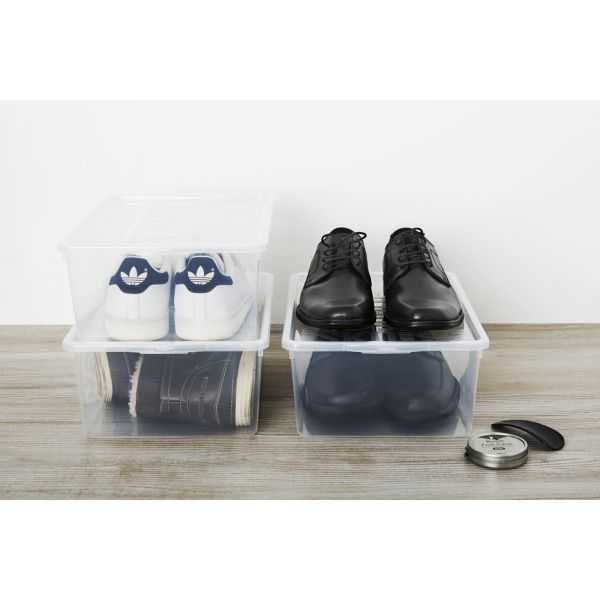 Boîte de rangement chaussures avec ouverture devant