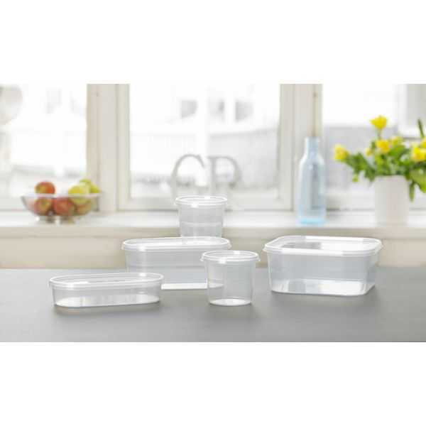 Boîte alimentaire rectangulaire plate&nbsp;1,5 litres