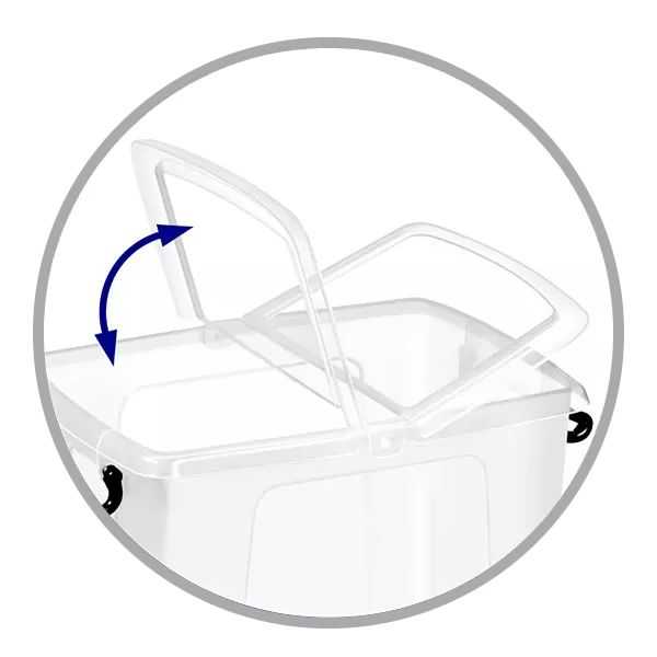 Boîte de rangement 12 litres avec couvercle papillon