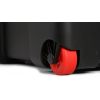 Malle de rangement solide noire avec roulettes 120 litres
