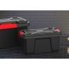 Caisse de rangement solide noire avec couvercle 40 litres