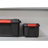 Caisse de rangement solide noire avec couvercle 40 litres