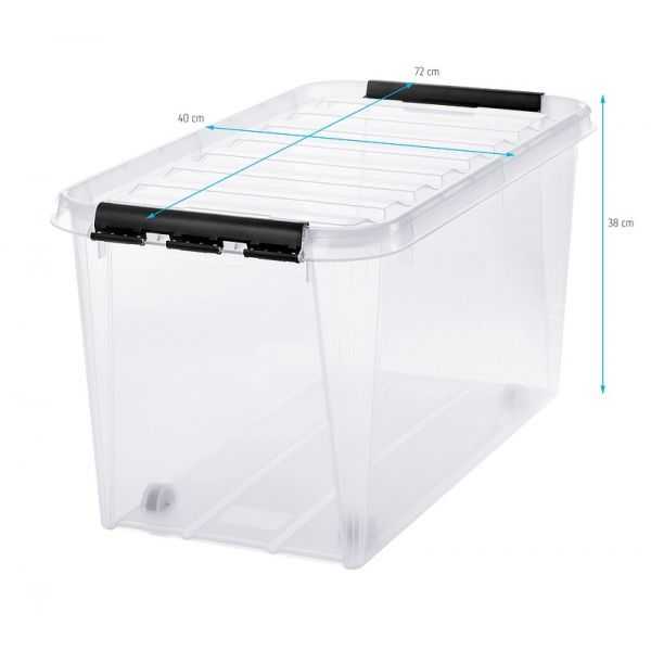 Grande Caisse de rangement à roulettes 70 litres