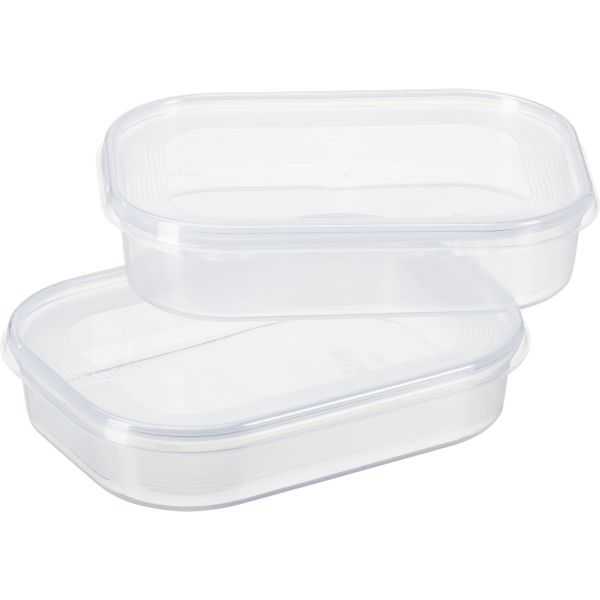 2 Boîtes rectangulaires pour frigo et congélateur 700 ml