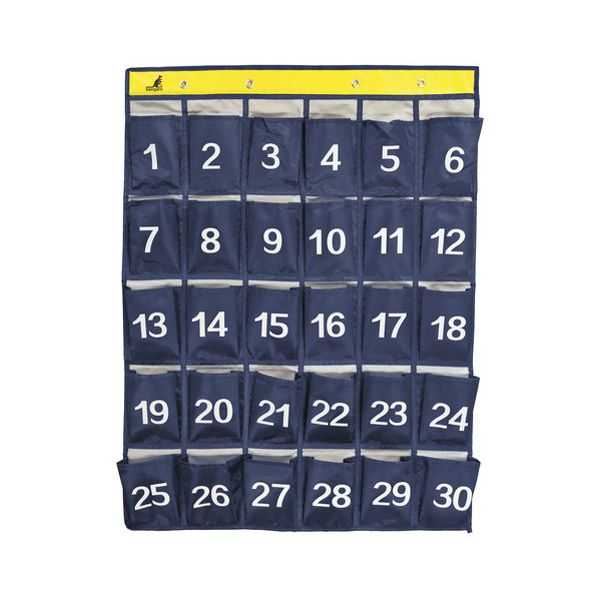 Pochette murale pour smartphones avec 30 poches