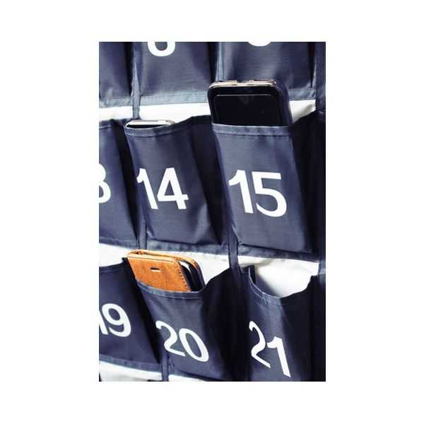 Pochette murale pour smartphones avec 30 poches