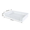Caisse finement ajourée 600 x 400 x 100 mm 18 L - blanc