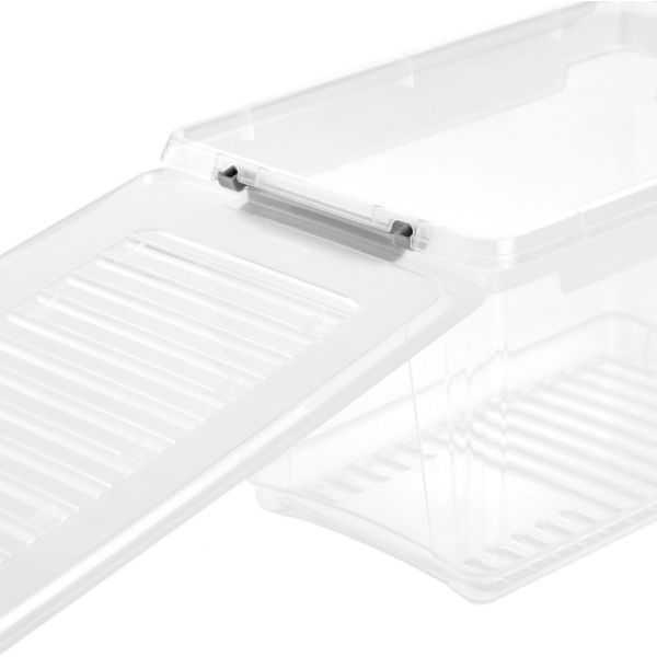 Petite boîte transparente avec couvercle 3,7 litres