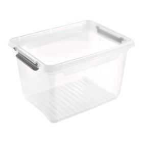 Bac Transparent avec couvercle et clips 16,6 litres