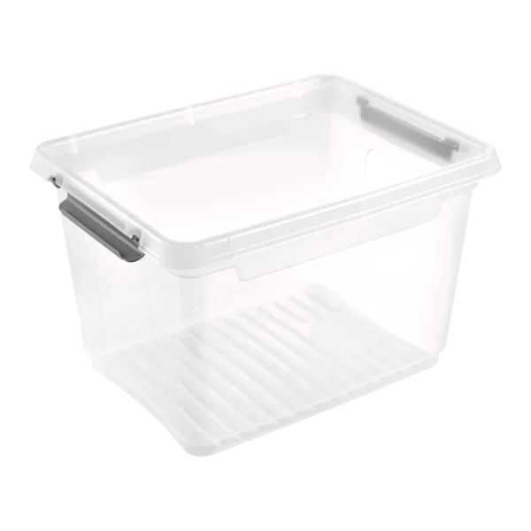 Bac Transparent avec couvercle et clips 16,6 litres