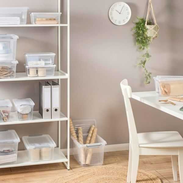 Bac Transparent avec couvercle et clips 16,6 litres