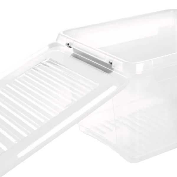 Bac Transparent avec couvercle et clips 16,6 litres