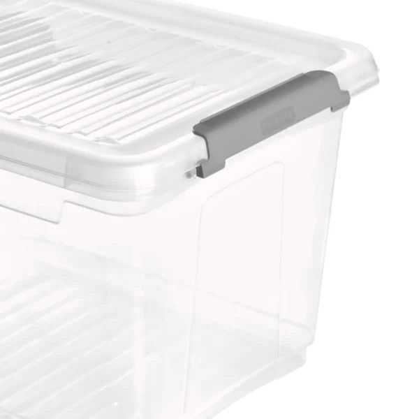 Bac Transparent avec couvercle et clips 16,6 litres