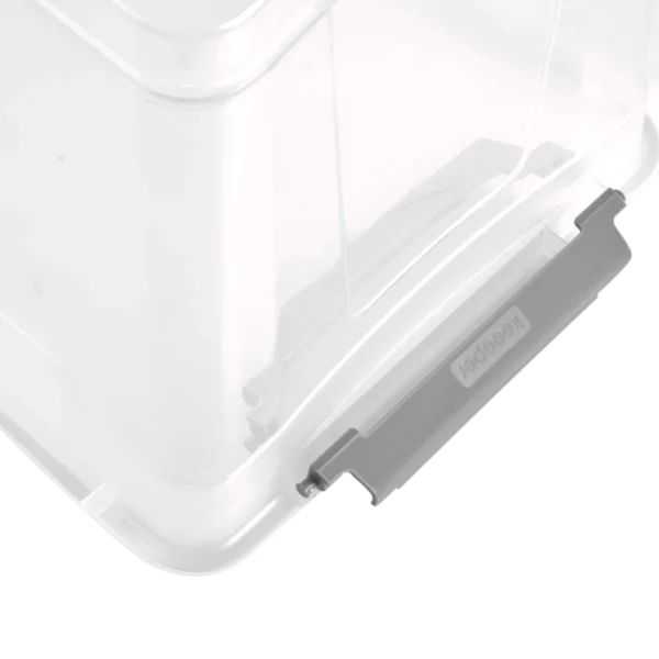 Bac Transparent avec couvercle et clips 16,6 litres