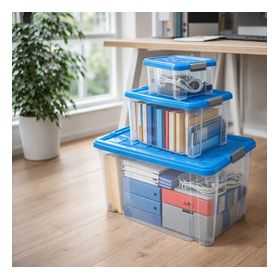 Lot de 3 Boîtes de Rangement avec Couvercle