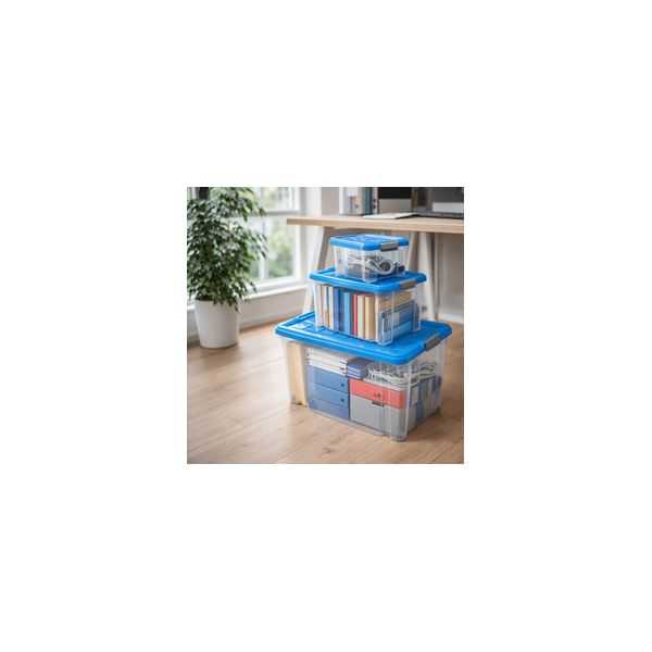 Lot de 3 Boîtes de Rangement avec Couvercle