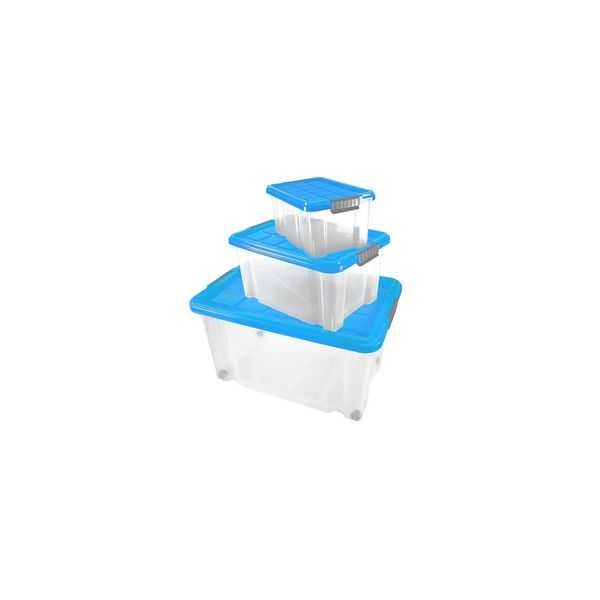 Lot de 3 Boîtes de Rangement avec Couvercle