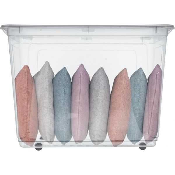 Grande boîte de Rangement à Roulettes 136 litres