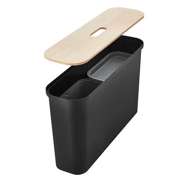 Couvercle en bois pour bac de rangement Collect 46 litres