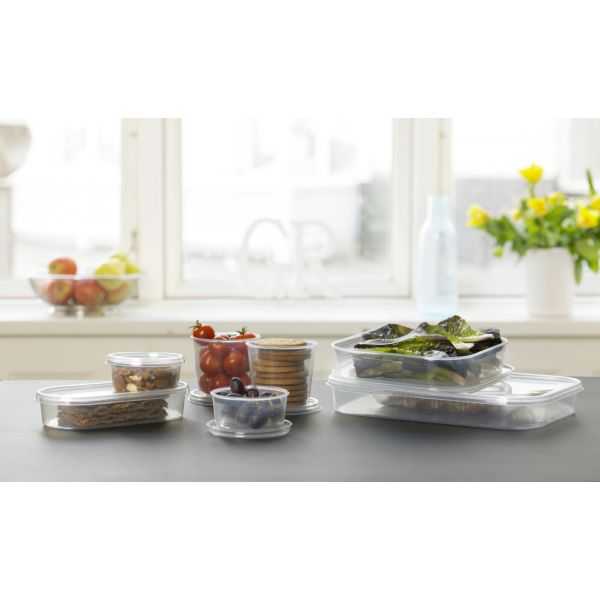 Boîte alimentaire rectangulaire plate&nbsp;1,5 litres