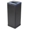 Poubelle de tri sélectif pour papier noir et bleu 50 litres