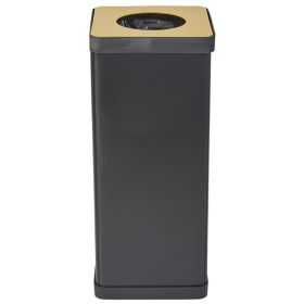 Poubelle de tri sélectif pour plastique noir et jaune 50 litres