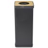 Poubelle de tri sélectif pour plastique noir et jaune 50 litres