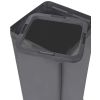 Poubelle de tri sélectif pour plastique noir et jaune 50 litres