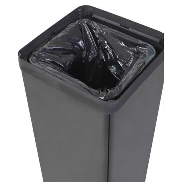Poubelle de tri sélectif pour plastique noir et jaune 50 litres
