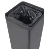 Poubelle de tri sélectif pour plastique noir et jaune 50 litres