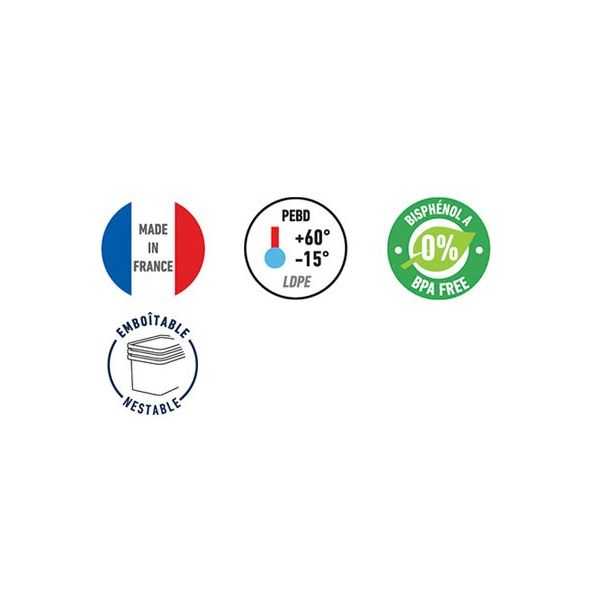 Corbeille à linge moyen 100 L usage intensif