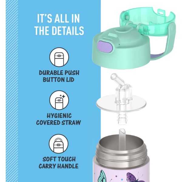 Petite Gourde Isotherme avec paille Funtainer thermos