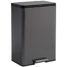 Grande Poubelle Metallique 2 Bacs à pédale 60 litres