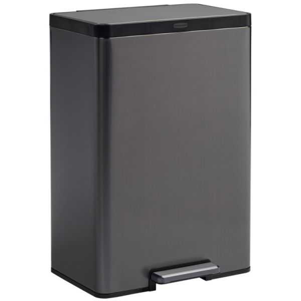 Grande Poubelle Metallique 2 Bacs à pédale 60 litres