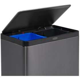 Grande Poubelle Metallique 2 Bacs à pédale 39 litres