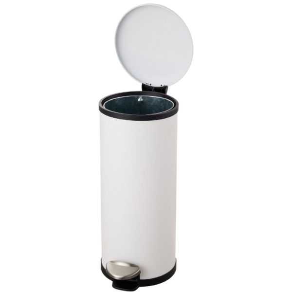 Poubelle à pédale couvercle fermeture lente 30 litres