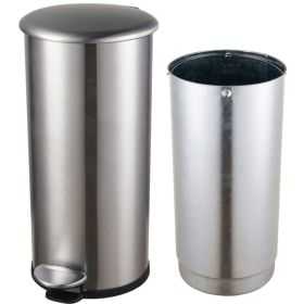 Poubelle à pédale en inox 12 litres