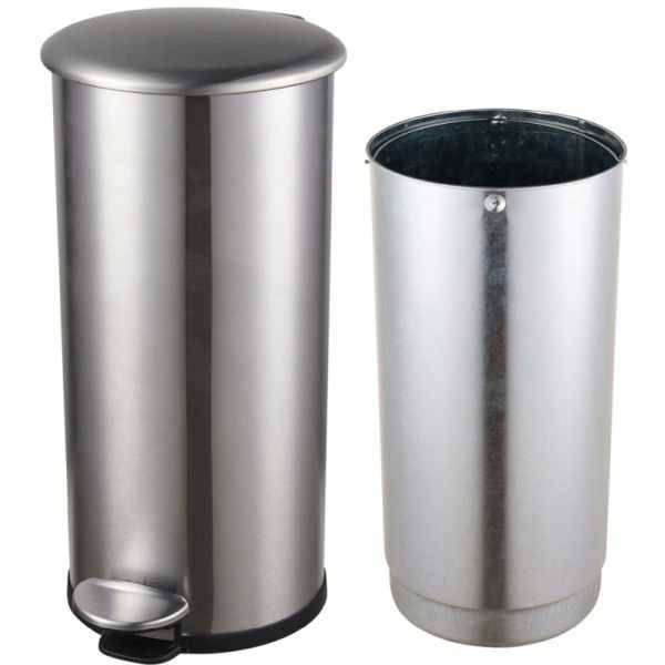 Poubelle à pédale en inox 12 litres