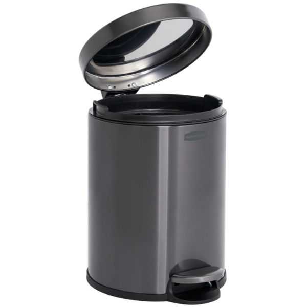 Poubelle ronde à Pédale en inox 6 litres