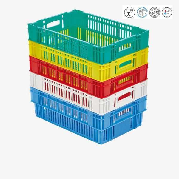 Caisse ajourée empilable 600x400 37 L - blanc